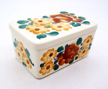 Fajans WŁOCŁAWEK szkatułka wzór 1062 Wit Płażewski