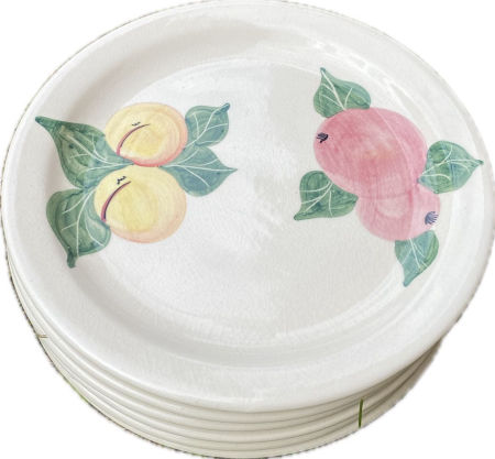 6 talerzy deserowych OWOCE Fajans Włocławek for TSA