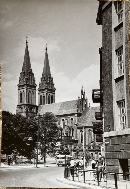 Pocztówka z Włocławka Gotycka Katedra