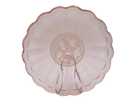 Łososiowa owocarka Huta Szkła Hortensja PRL