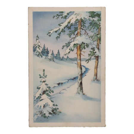 Pocztówka świąteczna Leslau II Wojna światowa Włocławek