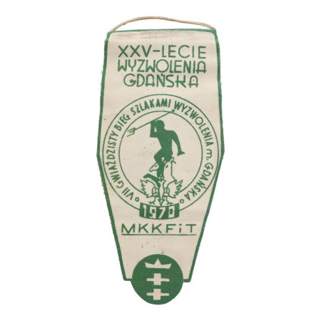 Proporczyk okolicznościowy XXV lecie Wyzwolenia Gdańska PRL