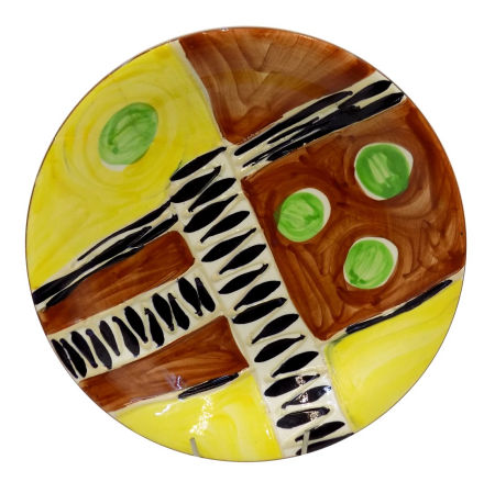 Fajansowy talerz dekoracyjny z serii Picasso z Włocławka z lat 60-tych