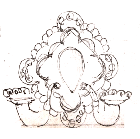 Wzór  142 - Kinkiet 2-ramienny ażurowy