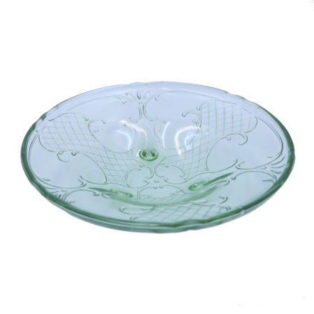 Zielona owocarka. Szkło barwione w masie