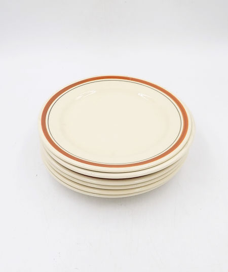 Fajans WŁOCŁAWEK 6 talerzy deserowych