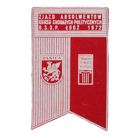 Naszywka pamiątkowa O.S.O.P. Łódź Dębica 1972