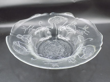Duża PATERA szklana Flamingi