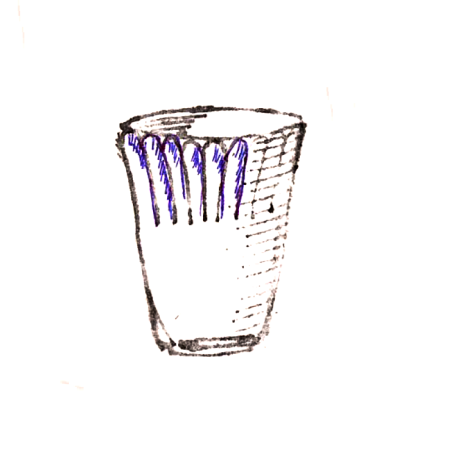 Wzór  457 - Kubek b/uszka - kanelowany