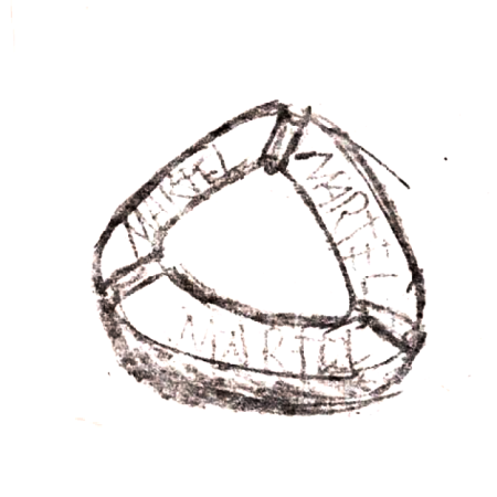 Wzór  653 - Popielniczka MARTEL trójkątna