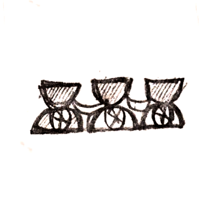 Wzór  692 - Świecznik trzyramienny