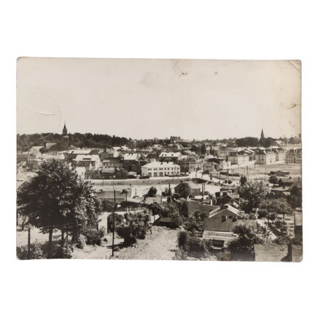 Stara pocztówka Lipno widok ogólny PRL