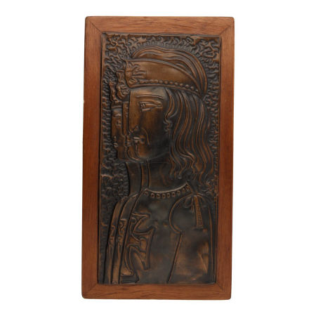 Miedzioryt dekoracja ścienna PRL