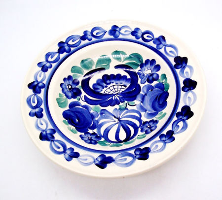 Fajans WŁOCŁAWEK patera dekoracyjna Kapelusz Jan Sowiński