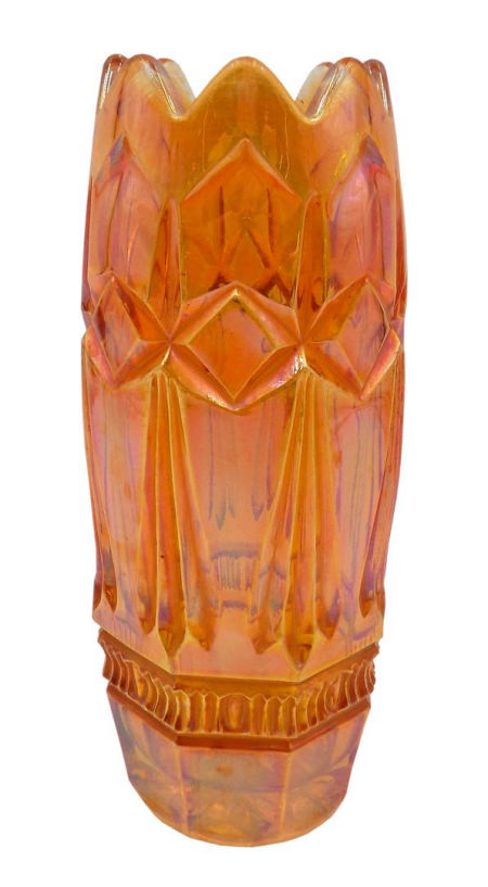 Wazon szkło iryzowane Carnival Glass Huta Szkła Hortensja Art. Deco