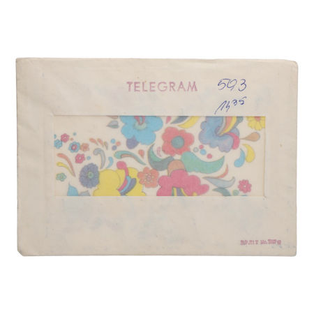 Telegram imieninowy PRL Bydgoszcz 1977 Czerniewice Włocławek