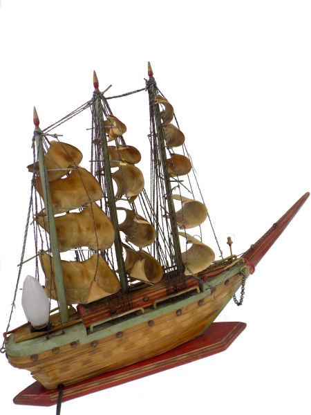 Żaglowiec Lampka Makieta PRL