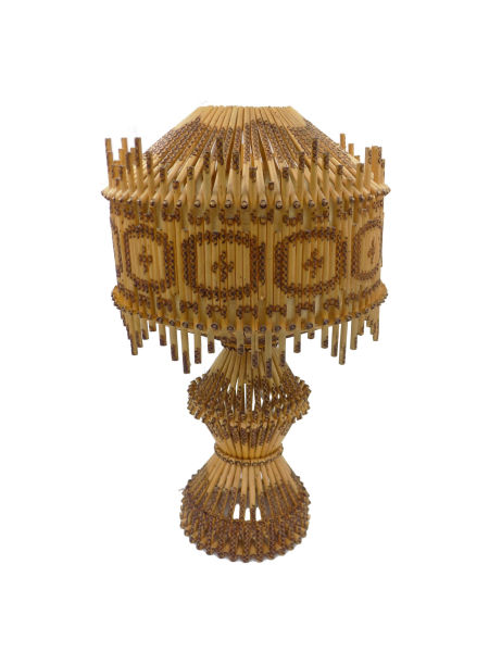 Lampka stołowa Rękodzieło PRL