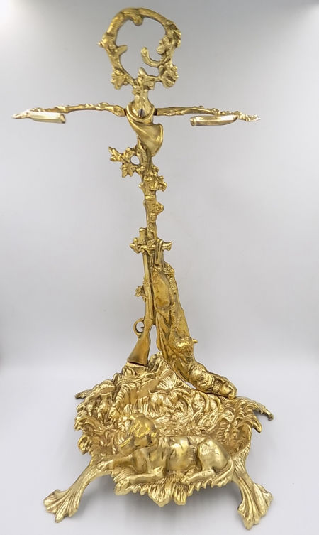 Zabytkowy STOJAK na parasole motywy myśliwskie