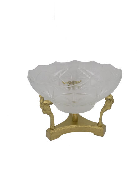 PATERA na baranich rogach z mosiądzu PRL