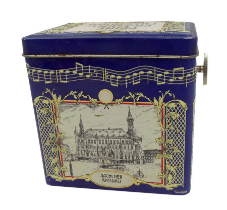 Blaszana puszka z pozytywką Lambertz 2002