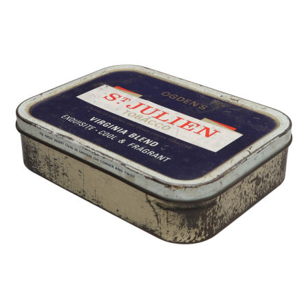 Stara puszka po cygaretkach St. Julien Tobacco PRL