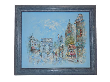 Pejzaż paryski obraz olejny