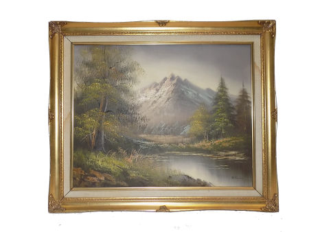 Pejzaż górski OBRAZ olejny II poł. XX w
