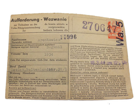 Wezwanie Aufforderung Leslau Włocławek 1944 r