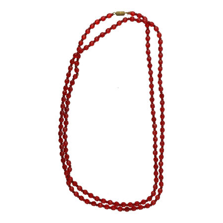 NASZYJNIK szklane korale PRL