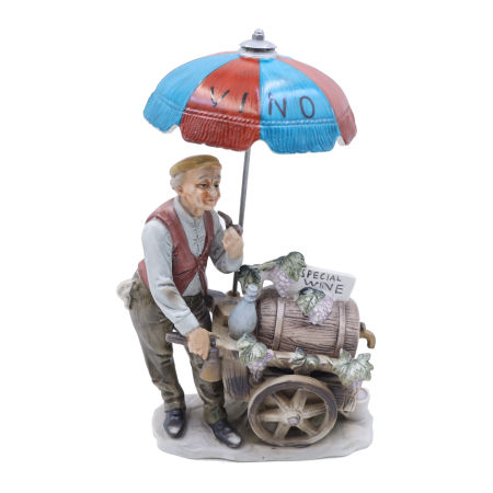 Figurka SPRZEDAWCA WINA biskwit Carl Scheidig