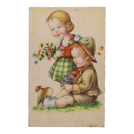 Pocztówka artystyczna Pocztówka satyryczna okres międzywojenny