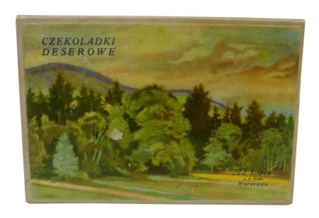 Pudełko kartonowe Czekoladki deserowe „22 Lipca” E. Wedel Warszawa PRL