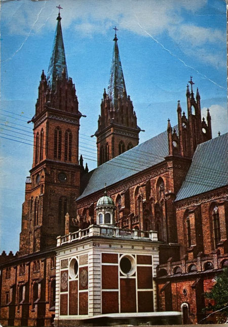 Pocztówka z Włocławka Gotycka Katedra z lat 1340-1411