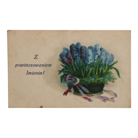 Zabytkowa pocztówka imieninowa z 1935 roku