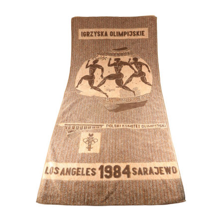Pamiątkowy ręcznik Igrzyska Olimpijskie Los Angeles 1984 Sarajewo PKOL PRL