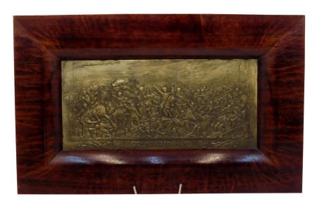 Plakieta GRUNWALD 1410 odlew z mosiądzu metaloplastyka PRL