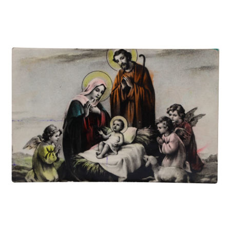 Pocztówka świąteczna Święta Rodzina 1971 r PRL