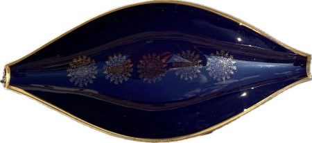 Kobaltowy półmisek GONDOLA Fabryka Porzellanfabrik Unterweißbach Germany