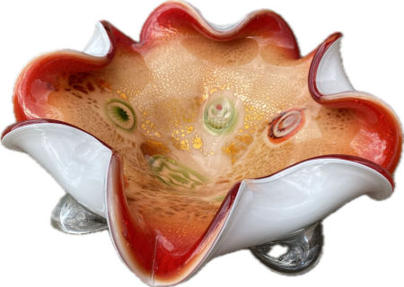 Patera szkło artystyczne proj. Dino Martens Zanfirico Murano Glass