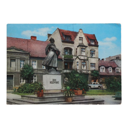 Pocztówka z Trzemeszna Pomnik Jana Kilińskiego