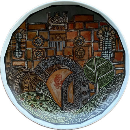Talerz dekoracyjny artysta Jacob Malca My Jerusalem naaman Israel Judaica